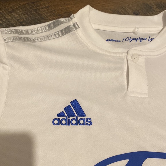 Olympique Lyonnais Home Football Shirt 2019-2020 Jersey Adidas Mens - Picture 3 of 8